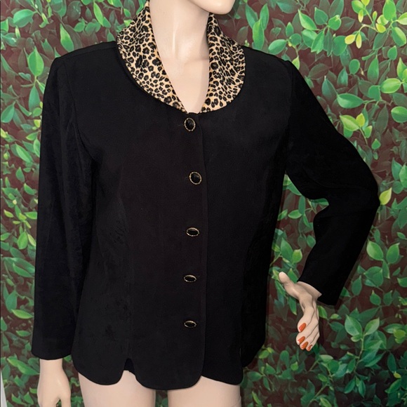 Vintage Suede Jacket Leopard Jacket - Picture 4 of 16